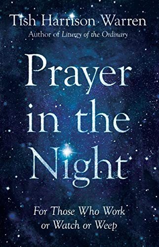 Cover of Prayer in the Night by Tish Harrison Warren, white lettering on a starry night sky